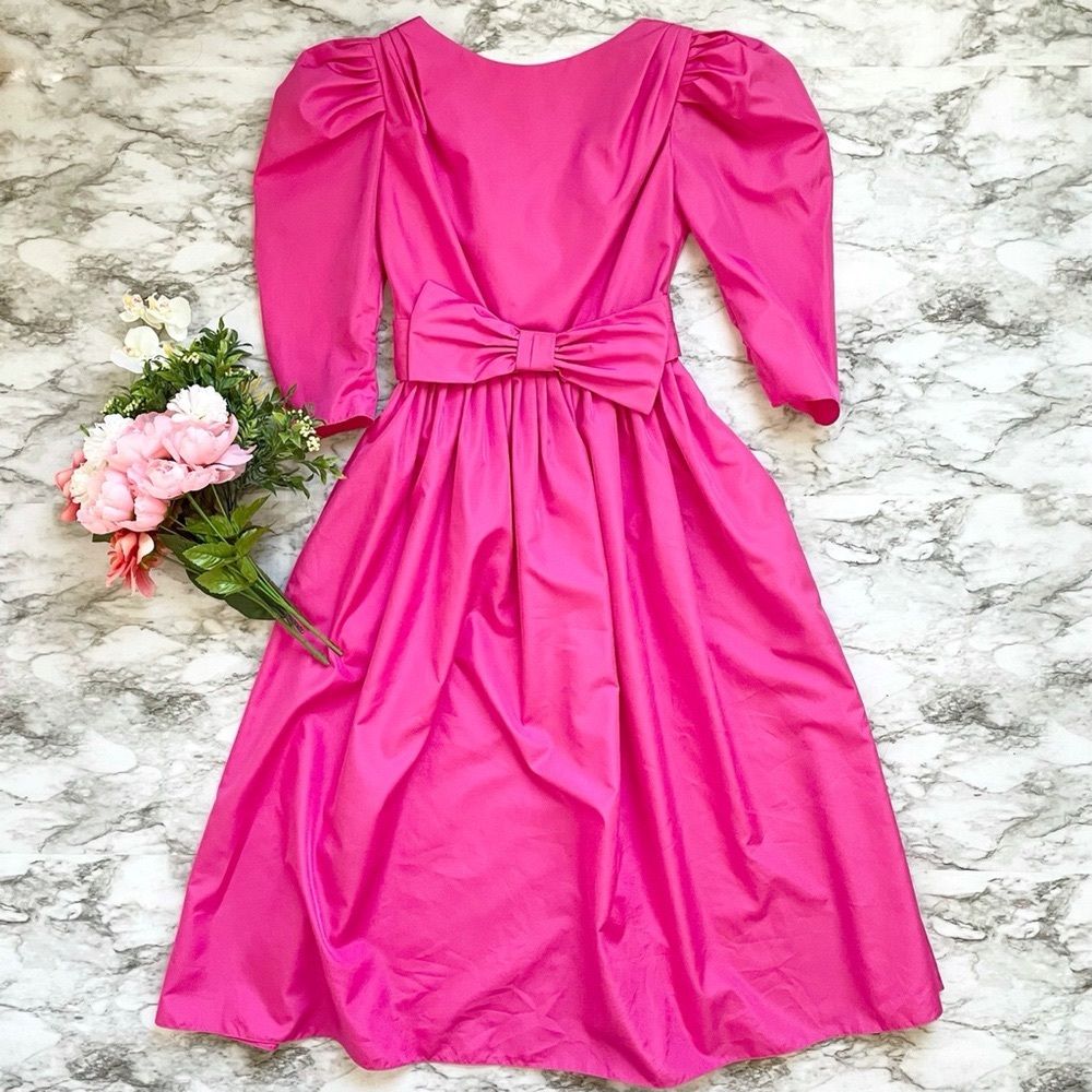 Vintage House of Bianchi Formal 80s Dress Pink